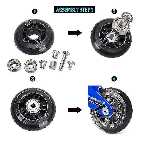 Inline Skate Axle Spacer Screw,skate Wheel Bearing Spacer,roller Skate Replacement Parts With Axle&