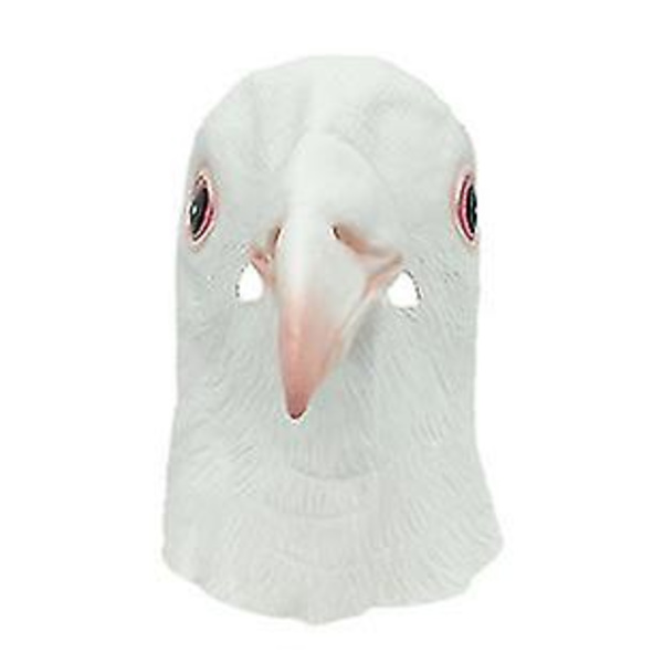 Uusi naamio eläinten naamio Halloween kauhu hauska valkoinen kyyhkynen kyyhkynen lateksi linnunpää peite naamio