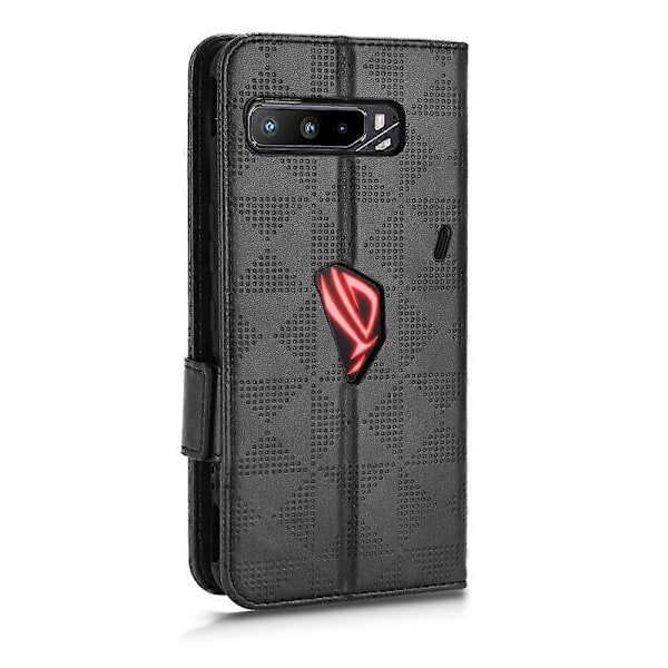 Til Asus ROG Phone 3 Strix / 3 ZS661KL Symmetrisk Trekant Læder Telefon Cover