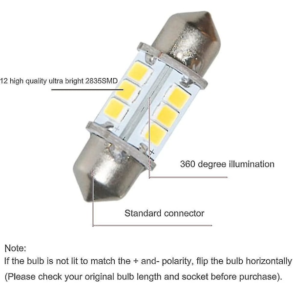 Marine LED udskiftnings pære båd lys pærer super lys 12 volt 32 mm pærer til båd navigationslys båd ankerlys