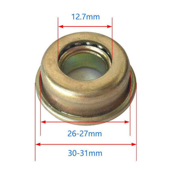 4 kpl Sukellushaarukan Laakerit Sisähalkaisijaltaan 1/2 Tuumaa 12.7x27x30mm Pyörätuolin Tarvikkeet H009 / H005 Pyörä-