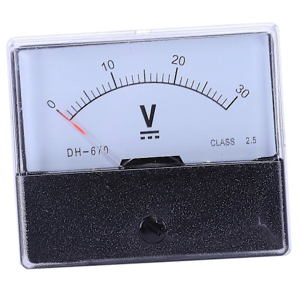 DH-670 Præcisions DC 30V Analogt Panelmåler Voltmeter
