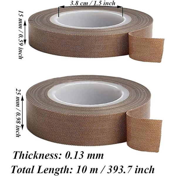 Teflon Högtemperaturtejp för Manuell Vakuumförseglare (2 Storlekar) 2 St (b-2-v)