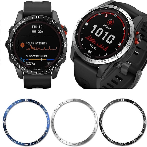 Typ A För Garmin Fenix 7S Anti-scratch Metall Klocka Bezel Ring Skyddsring