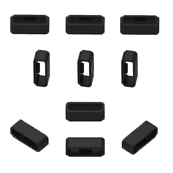 10 st silikonersättningsringar för klockarmband, fästen, bandhållare, remöglor, kompatibla med Garmin-klocka 18 mm