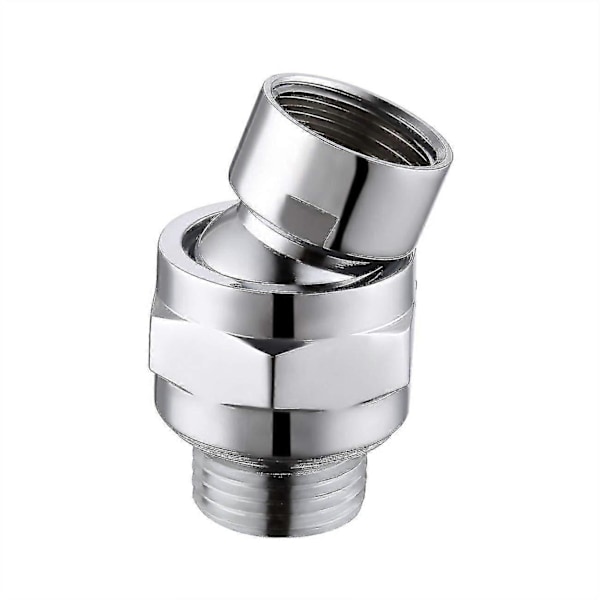 Brusehoved Drejeled Adapter Bruseforbindelse Kugleled Justerbar Brusearm Forbindelse Til Brusehoved (1 stk, Sølv)