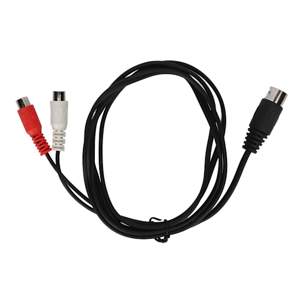 DIN 5-pin hann til 2 RCA hunn kabel Profesjonell RCA adapterkabel for gammelt lydutstyr 1,5m