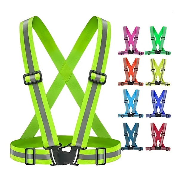 Reflective vest / reflective tape one size green