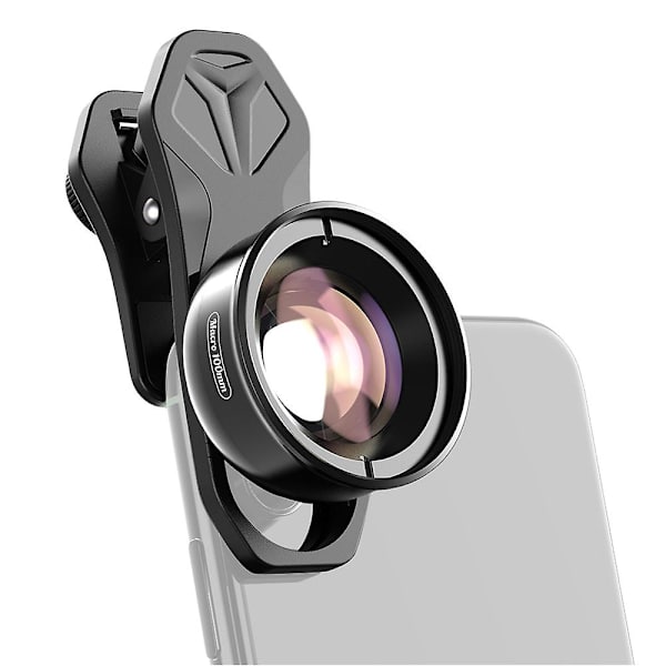 APEXEL APL-HB100mm Universell Smartphone Makrolins 4K HD Telefonkameralins Ingen Förvrängning Oskarp Bakgrund Kompatibel med iPhone 11/XS/XS Max/XR/X/8/