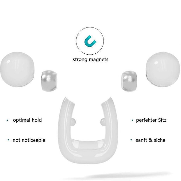 Anti-snarkningsprodukter, Magnetisk anti-snarkningsklämma i silikon, Transparent Stoppa Snarkning