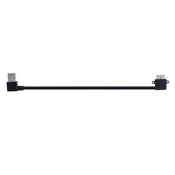 10 tum USB 3.0 dubbel armbågskabel - Höger 90 graders armbåge till Micro USB 3.0 hane datakabel