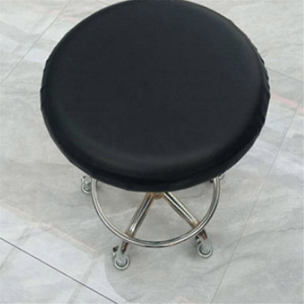 2 stk Runde Barstolputer for 28-33cm Vanntett Barstoltrekk Svart