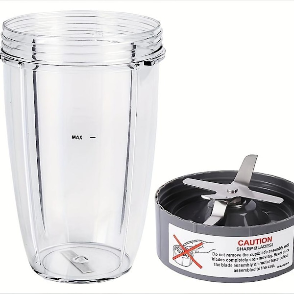 32 Oz BPA-fri Blenderkopp & Högpresterande Extraktorblad - Perfekt Passform för NutriBullet 600W/900W Blendrar - Enkel Bladbyte - Premium