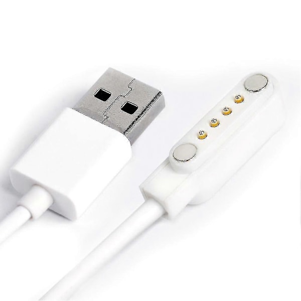 Universal 4-pin magnetisk ladekabel USB-laderledning for smartklokke for barn