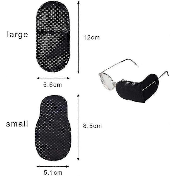 6 paria silmälappuja, säädettävät laiskat silmälaput amblyopia-korjaus/näön palautus silmälaput (suuret)