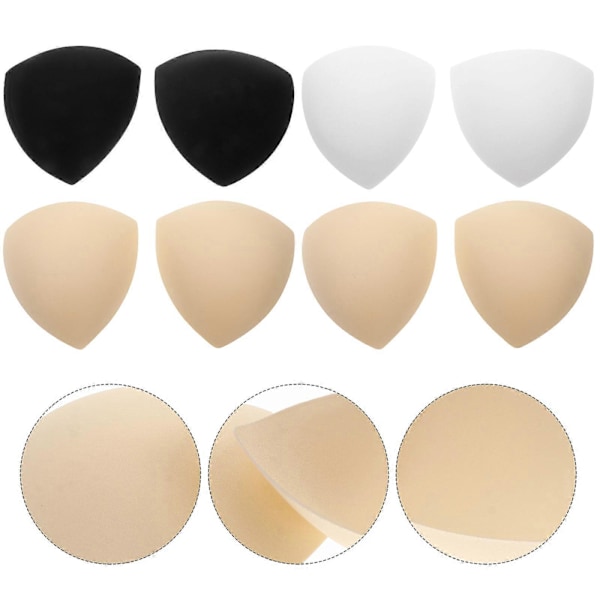4 Par Svarte Bralette Badedraktputer BH Svampputer Innlegg BH Sports-BH Pad
