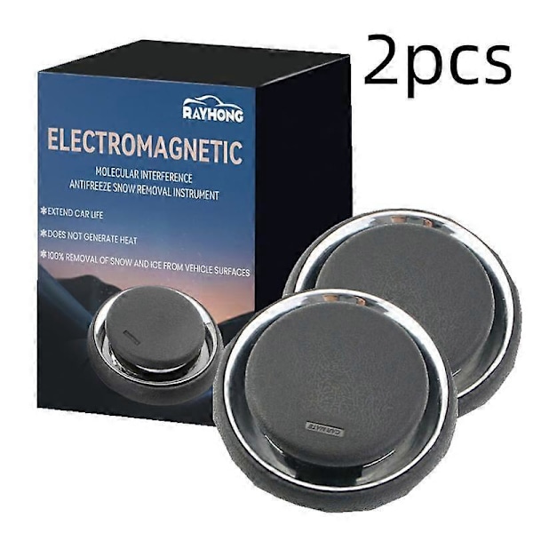 2X Uppgraderad elektromagnetisk avfrostare molekylärt gränssnitt snöborttagare luftfräschare bil frostskydd elektromagnetisk isupptining