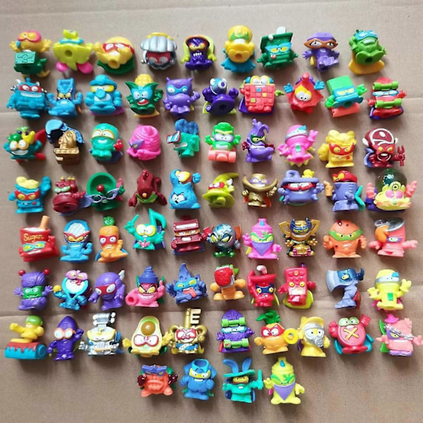 Original 15 stycken Olika Superzings Superthings Actionfigurer 3CM Super Zings Sopskräp Samling Leksaker Modell