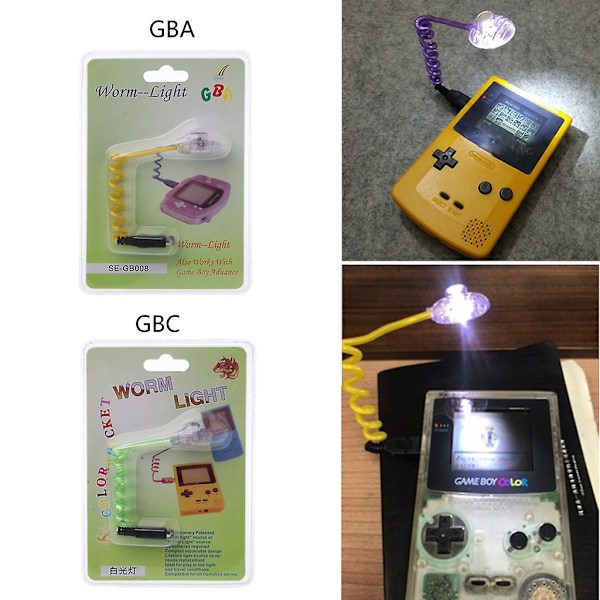 Worm Light LED -yölamppu Gameboy Advancelle GBA GBC GBP