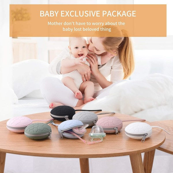 Etui, Baby BPA-fri Oppbevaring - Holder Soothie & Binkie Holdere Rene (Grå)