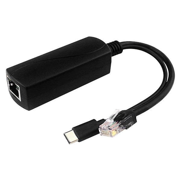 POE-splitter for Raspberry Pi 5/5. generasjon 5V 4A Type-C-grensesnitt Gigabit Ethernet Power over Ethernet