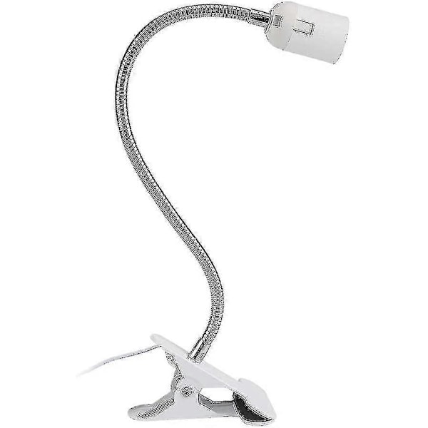 Led klämlampa bordslampa lamphållare E27, 400mm svanhals skrivbordslampa klämbar