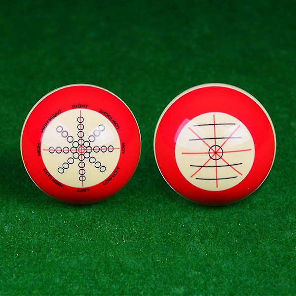Billard Cue Ball Treningshjelp Treningskuler Med Standard Linjer Og Prikker Passer F
