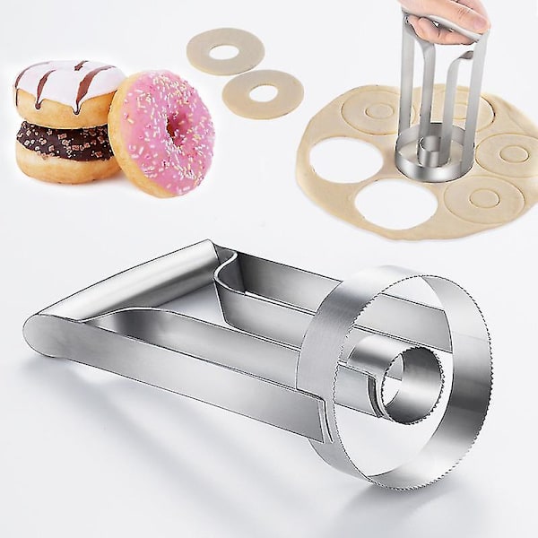 Rustfrit Stål DIY Donut Maker Multifunktionel Dej Biscuit Making Skabelon Praktisk Køkken