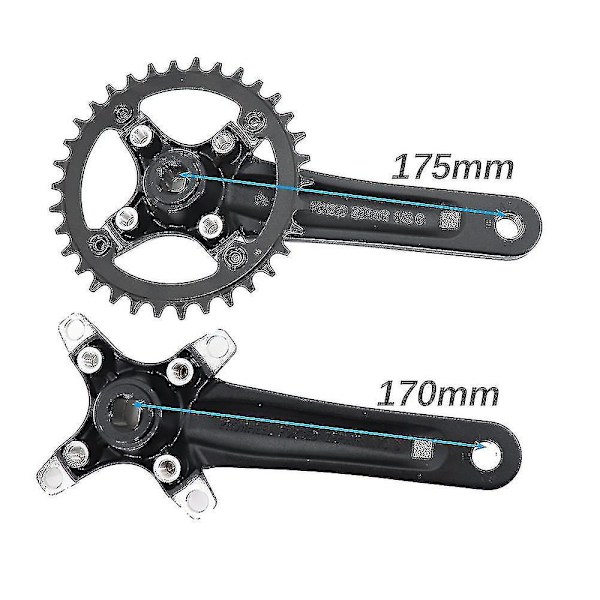 Prowheel Kranksett Kvadratisk Hull Mtb Sykkel 104bcd 170mm 175mm Deckas Kjedeblad Terrengsykkel 30t 32 34 36 38 40t 1x 2x 1 2 Hastighet