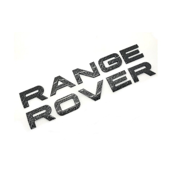 Kiiltävä hiilikuitu \"range Rover\" etusäleikön konepellin merkki embleemi konepelti ja takaluukun kirjaimet merkki