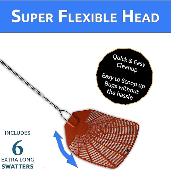 Flugfångare   Extra långt handtag 6-pack flugfångare  Inomhus / Utomhus  Skadedjursbekämpning Flugfångare