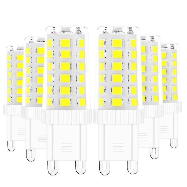 6-pak 5W G9 LED-lampe, tilsvarer 40W halogenlampe Hvit 6000K