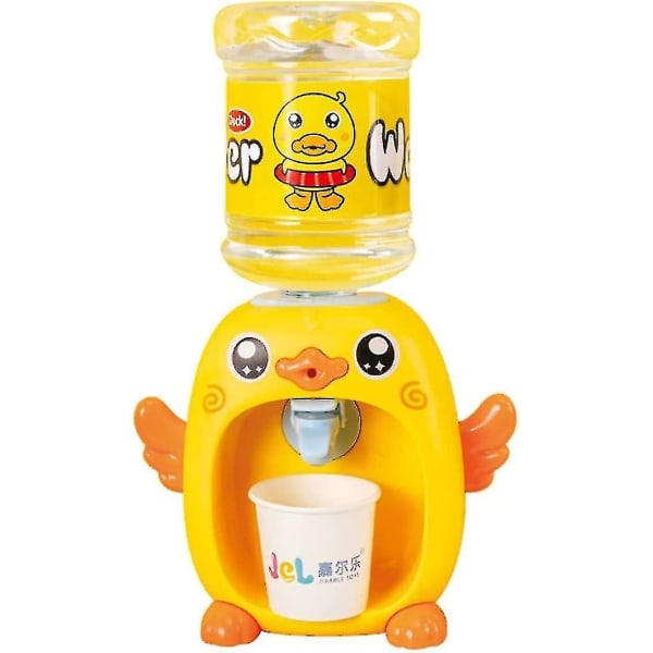 Ubiuo Mini vattenautomat för barn Tecknad Piggy Frog Vattenmaskin Barn Dricksvatten Fontäner Leksaker för barn (anka)