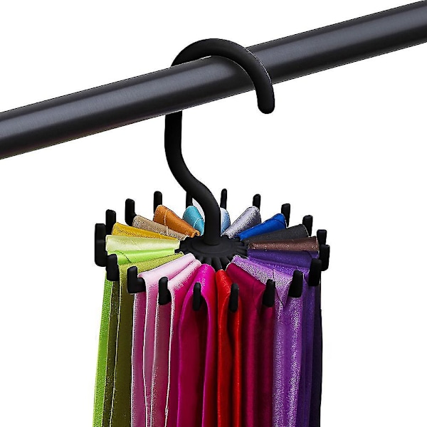 Roterende slipsstativ Justerbar slipsholder Rommer 20 slips Slipsorganisator for menn