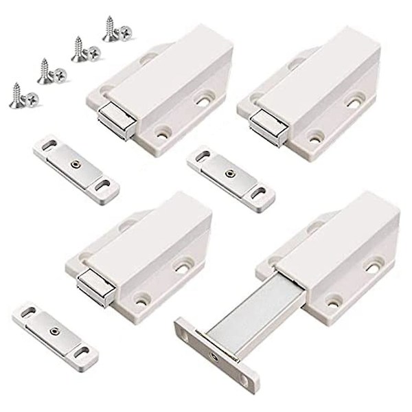 Tryklukning Heavy Duty 4 Pak Tryk For At Åbne Skab Hardware Magnetisk Kontakt Lukninger Til Dør Tryk W
