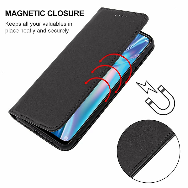 Magnetisk Lukning Læder Telefon Case til Oppo A12