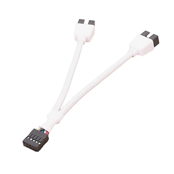 Moderkort 9-pins USB-header til dobbelt USB2.0 9-pins splitter hub forlængerkabel