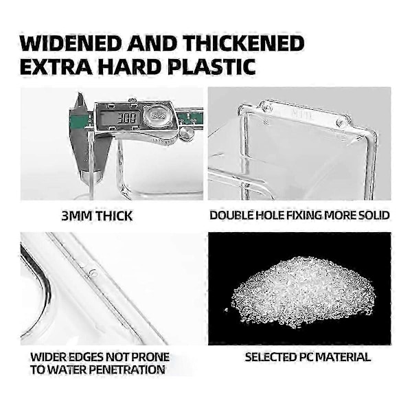 PC Plast Förlängd Dörrklocka Regnskydd, Transparent Dörrklocka Vattentätt Skydd Väderbeständigt Skydd