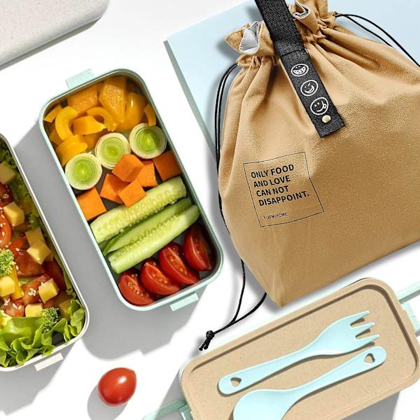 Lunsjpose, 9l Liten Piknikpose, Bentopose, Gjenbrukbar Totepose Stoff, Bentobokser Isolerende Pose, Lunsjpakkepose For Arbeid Skole På Farten (brun)