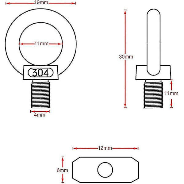 4 stk Markise Skinnestop 6mm Til Campingvogn Autocamper Varevogn Campingtelt Udstyr Markiser Tilbehør, 304 Rustfrit Stål