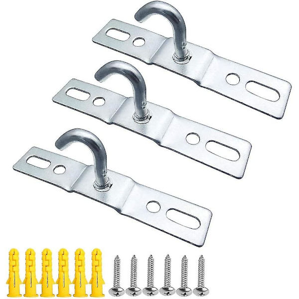 6 stk Takkrok 95mm Taklampe Baseplate Takkronelys Krok Skruefeste Heavy Duty Galvanisert Jern For Europeisk Lampe Takvifter Strøm