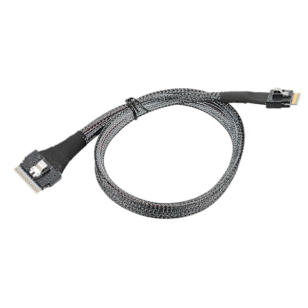 Smal SAS SFF‑8654 8i till SFF‑8654 8i 24Gbps SAS4.0 30AWG Adapterkabel - 0,5m / 0,5yd