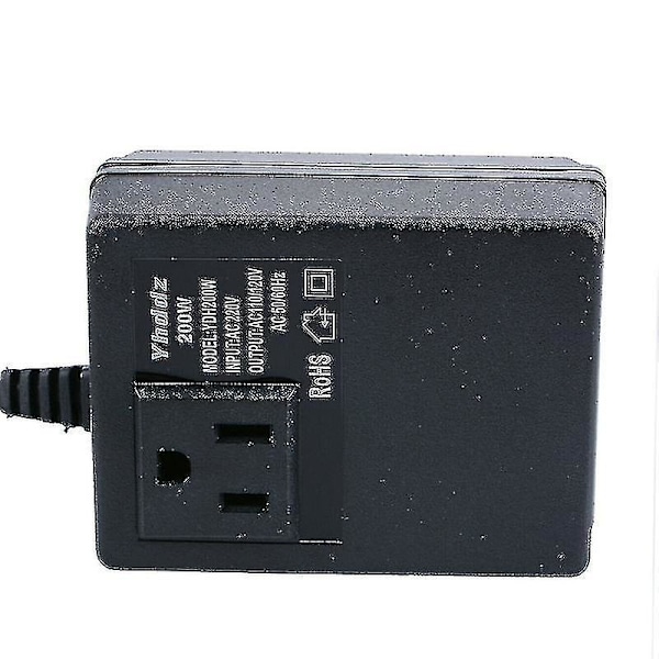 200W Transformer 220V til 110V / 110V til 220V US/Europeisk Plugg Spenningsomformer Team G