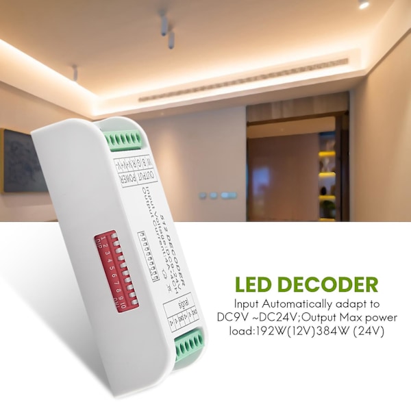 Mini 4-kanals DMX RGBW-dekoder 16A RGB RGBW Strip Controller DMX 512 Dimmer Driver til lys DC9-