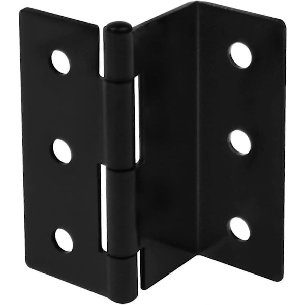 6 stk. 76 mm Lange Halvflade Hængsler, Kuffert Hængsler, Dør Offset Hængsler, 1,8 mm Tykkelse, Retro Tri-Fold Semi-Blackout Stål Lukker Hængsler