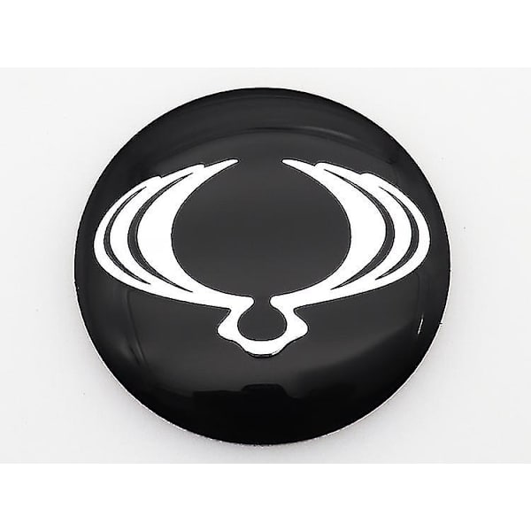 4 stk. 3D 56mm Ssangyong Bilsticker Hjulcenternav Sticker Fælg Kreativ Badge Dæksler Dekoration Sticker Tilbehør, sort