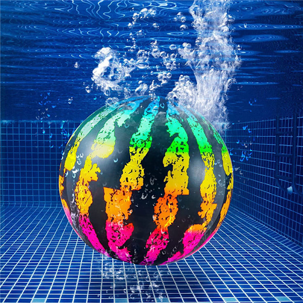 Vattenmelonboll Regnbåge PVC Uppblåsbar barnleksak Elastisk boll Strandfest Regnbågsboll
