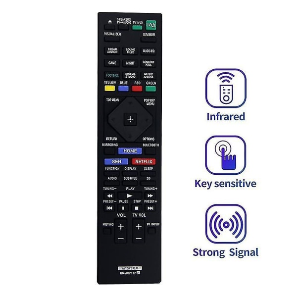 -ADP117 Erstatningsfjernkontroll for hjemmekinoblu-ray DVD BDV-N5200W BDV-N7200W BDV-N7200WL BDV-N9200W BDV-N9200WL
