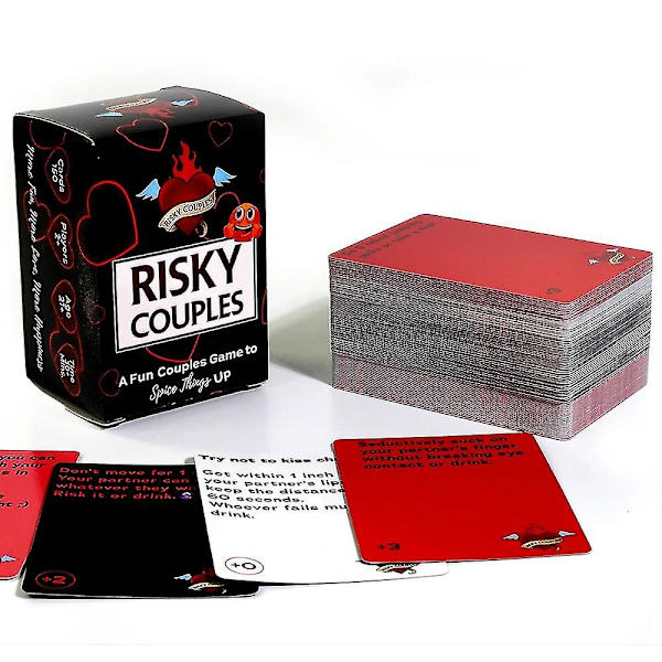 Risky Couples - 150 Spiselige Utfordringer & Spørsmål For Jul Halloween Thanksgiving Gaver Til Din Partner Valentinsdag Gaver Kortspill Brettspill