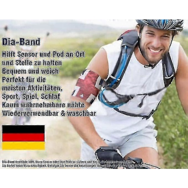 Ultratunt Manschettband för Freestyle Libre, Medtronic, Dexcom eller Omnipod Blodsockersensor - Bekvämt och Återanvändbart Diabeteshuvudband.